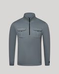 Old Money Grey Half Zipper